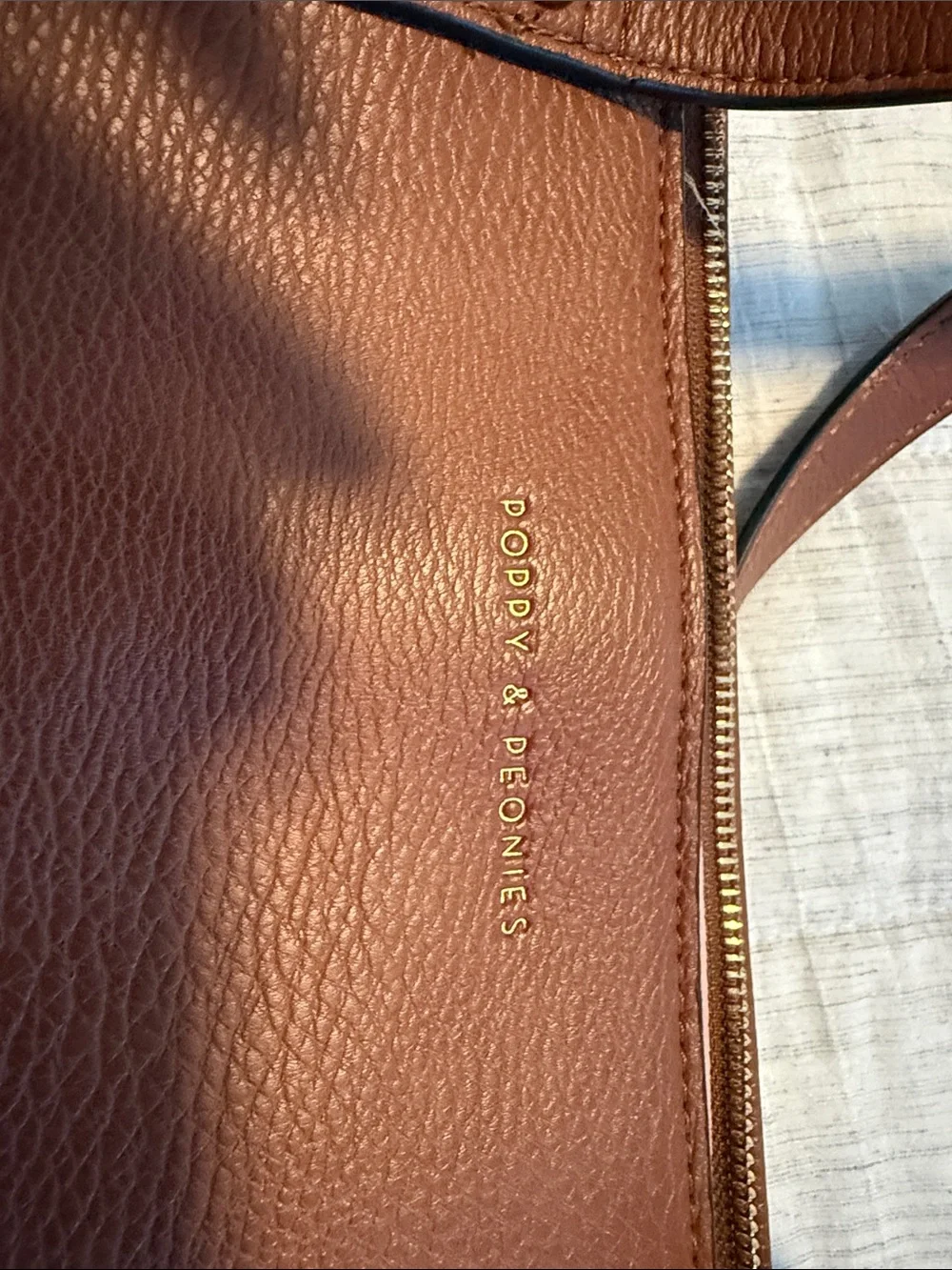 Poppy and Peonies Cognac Go-Getter and tech case